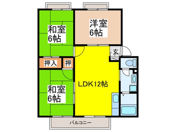 パークヒル枚方Ｅ棟の物件間取画像